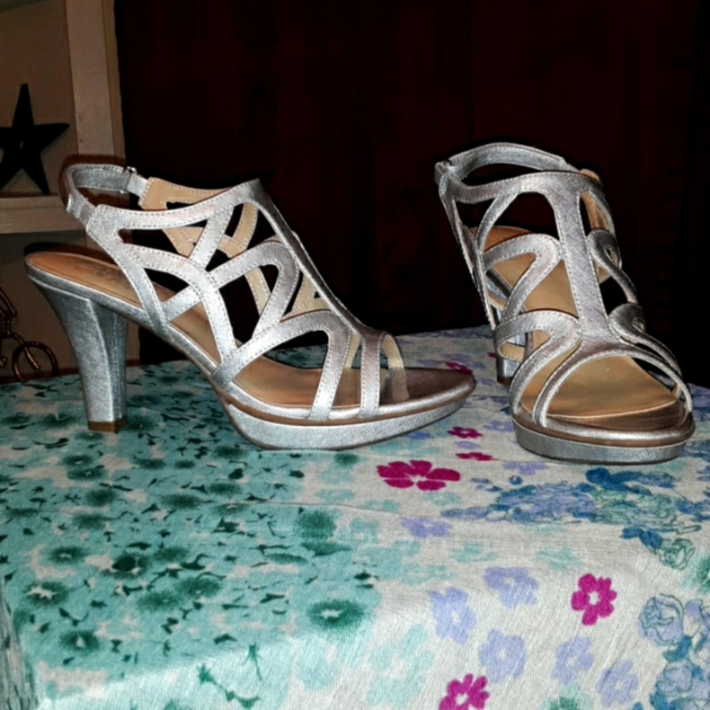Naturalizer silver sandal.